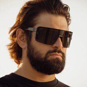 NWT HEATWAVE Vector Black Z87+ Sunglasses - NIB & microfiber logo bag